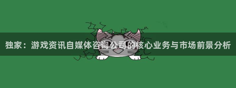 欧博娱乐2首页登录：独家：游戏资讯自媒体咨询公司的核心业务与