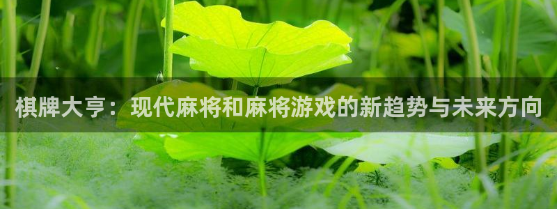欧博娱乐注册测速：棋牌大亨：现代麻将和麻将游戏的新趋势与未来
